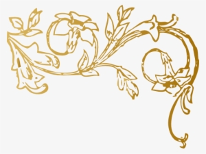 Golden Clipart Floral - Pumpkin Vines Clipart Black And White #193501