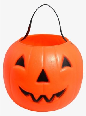 Empire Blow Mold Plastic Jack O Lantern Candy Pail - Trick Or Treat Pumpkin Png #193585