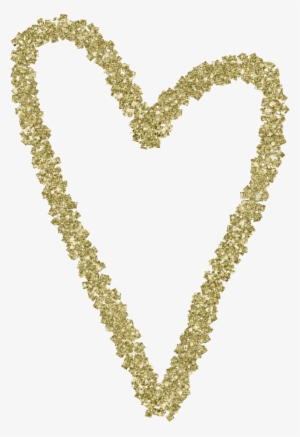 Gold Glitter Heart 7 #193650