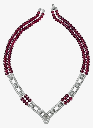 Red And White Necklace Png Clipart - Necklace #193851