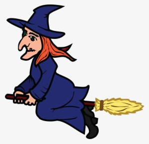 , , - Witch On A Broomstick Clipart #194205