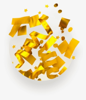 Backgrounds, Gold 3d Confetti Handfuls Kit - Construction Paper #194830