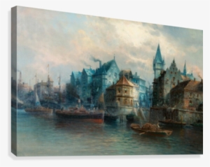 A City In Blue Canvas Print - City In Blue #195666
