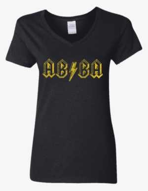 Abba Lightning Bolt Ladies' V Neck T Shirt - Im Into Butt Stuff #196423