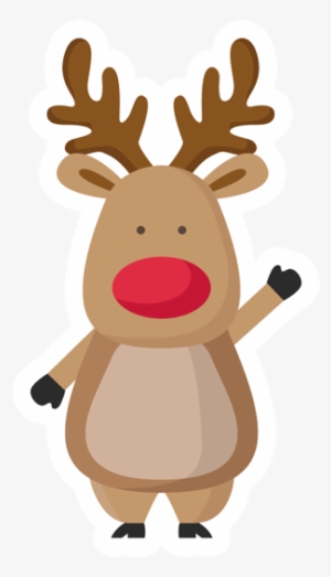 Rudolph The Red Nosed Reindeer Png Download Image - Christmas Deer Coloring Page #196425
