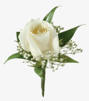 White Rose Boutonniere - Boutonnière #196446
