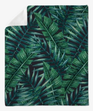 Watercolor Tropical Palm Leaves Seamless Pattern #196840