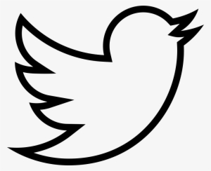 Twitter Logo Outline - Transparent Twitter Logo White - Free