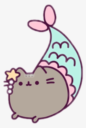 Pusheen Mermaid Pusheenmermaid Banner Black And White - Mermaid Pusheen Coloring Pages #197092