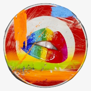 Acrylic, Fluorescent Colors, Dough, Colored Yuta, Waxed - Circle #197993