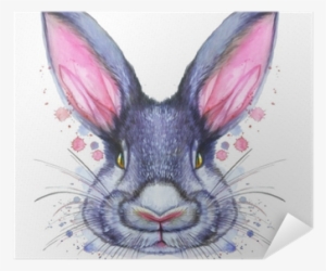 Painted Drawing With Watercolor Portrait Of An Animal - Kanin Tegning #198330