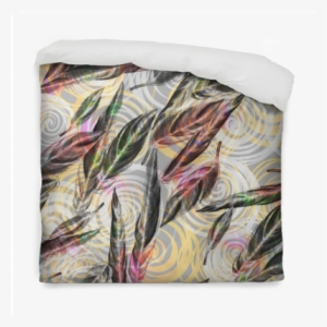 Colorful Watercolor Leaves Of Exotic Calathea Whitestar - Textile #198752