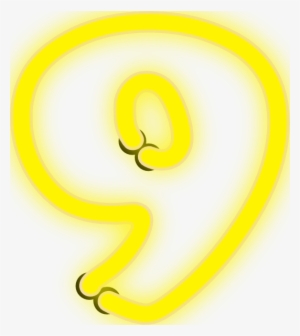 Free Vector Neon Numerals With Number 9 Clip Art - Number 9 Clipart #198911