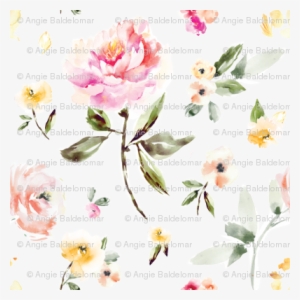 Frida Watercolor Peony On White - Watercolor Painting #199824 Frida Watercolor Peony On White - Watercolor Painting #199824