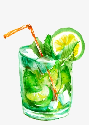 Lime Limegreen Mojito Coctail Watercolors Watercolor #199937