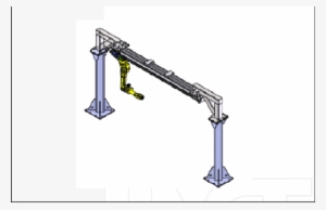 An Example Robot Configuration Where A Robot Arm Is - Robotic Arm On Rail #1900723