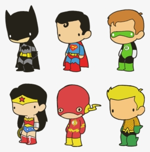 The Flash Aquaman Martian Manhunter Wally West - Batman Superman Wonder Woman Chibi #1901567
