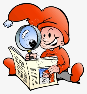 Cartoon Elfs Reading #1901664