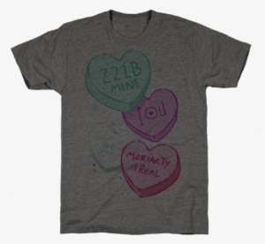 Sherlock Valentines Candy Hearts Mens T-shirt - T-shirt #1901730