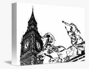 Png Transparent Big Ben And Boudica Charcoal Effect - Illustration #1901886