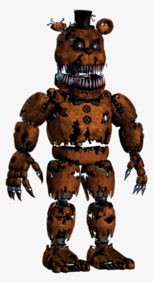 Nightmare Unwithered Freddy - Five Nights At Freddy's - Nightmare Freddy 5 Inch Action #1902056