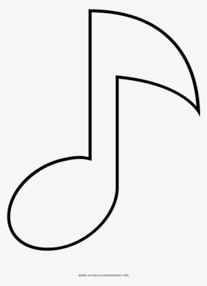 Dibujo De Nota Musical Para Colorear - Line Art #1903519