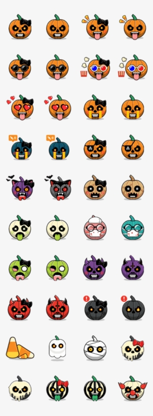 Halloween Emoji Stickers - Sticker Him & Her #1904237