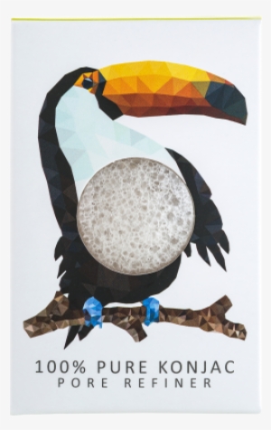 Konjac Mini Pore Refiner Rainforest Toucan Face Puff - Konjac Sponge Company Mini Pore Refiner Rainforest #1904306