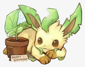 Leafeon Pokemon Planta Naturaleza Kawaii Green - Cute Leafeon #1905019