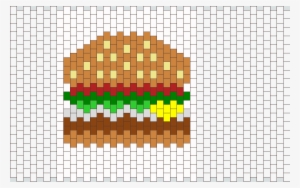 Krabby Pattie Kandi Pattern - Pony Bead Food Pattern #1905153