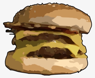 Burger Clipart - Cafepress Stacked Burger Throw Pillow #1905342