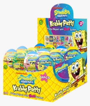 Spongebob Krabby Patty And Fridge Magnet With Trolli - Spongebob Squarepants #1905435