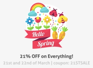 Hello Spring Png Graphic Transparent Stock - Illustration #1906232