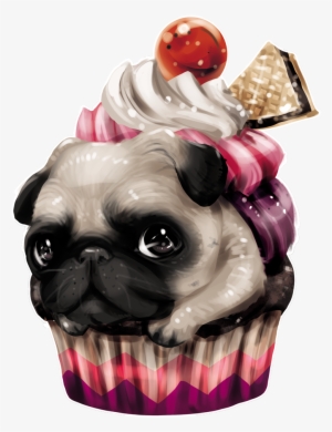 Cute Pugs Art - Арт Мопсы #1906981