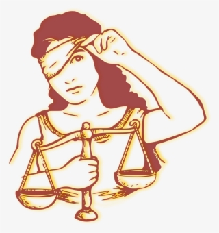 Lady Justice, Peeking Out From Blindfold, For 31, 10 - Justitia: Student Handbook On Justice And Rights #1907117