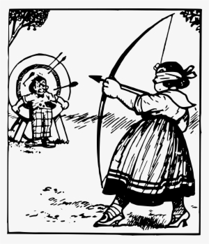 Png Freeuse Download Clipart Woman Arrows Big Image - Clipart Person Hit By A Bow And Arrow Png #1907454