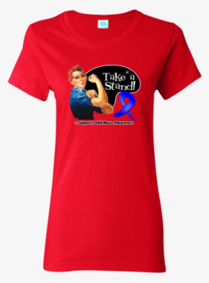 Child Abuse Take A Stand Women's T-shirt Featuring - Brain Aneurysm Stand Rectangle Magnet #1911169