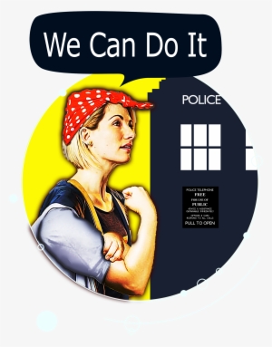 Jodie Whittaker As Rosie The Riveter Available From - Contrast Tank #1911324