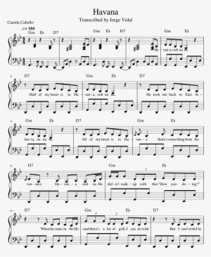 Camila Cabello Havana Piano Chords, Sheet Music Notes - City Of Stars Partitura Piano #1911881