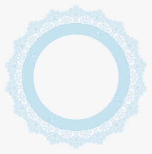 Pale Blue Lace Frame - Circle #1912104
