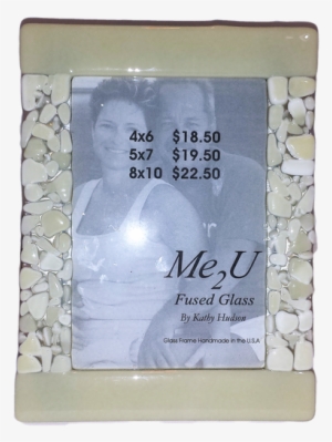 Fused Glass 5"x7" Magnolia Lace Picture Frame - Cosmetics #1912128