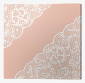 Vintage Lace Frame, Ornamental Flowers - Rustikale Leinwand Und Spitze Mauspad #1912418