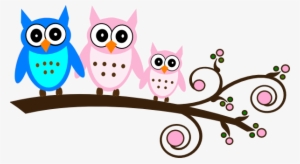 Original Png Clip Art File Parents Pink Owl On Branch #1913679