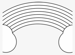 Black And White Rainbow Clipart - Clip Art #1914605