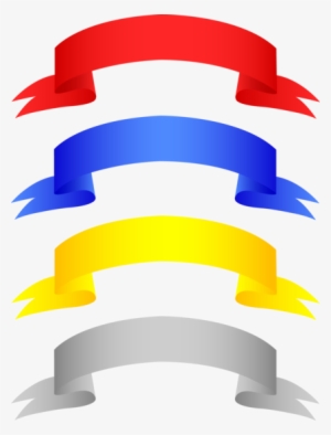 Shiny Metallic Banners Set - Clip Art #1915385