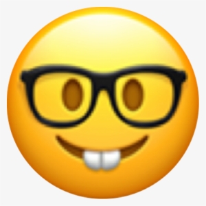 Smart Nerd Geek Dork Teeth Glasses Spectacles Emoji - Nerd Emoji ...