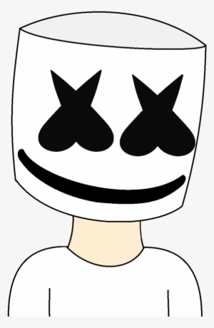 Cartoon Drawing Marshmello Face