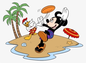 Donald Duck With Micky Enjoying - Donald Duck On The Beach #1917168