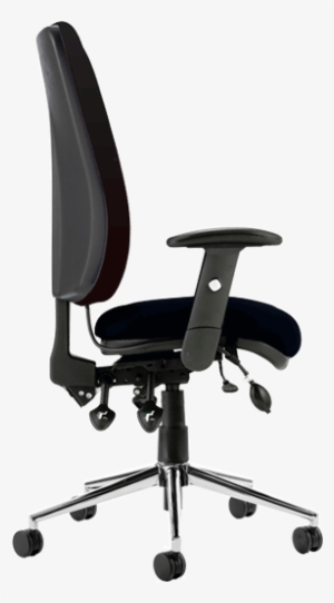Chiro Highback In Black Side Elevation - Chiro High Back Task Operators Office Chair Black With #1917419 Chiro Highback In Black Side Elevation - Chiro High Back Task Operators Office Chair Black With #1917419