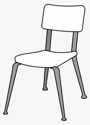 White Classroom Chair Clip Art At Clker - Chair Clipart Black And White ...